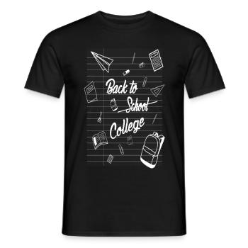 Back to College - T-shirt homme - noir - Devant - AI Model Male 178 light (178cm)