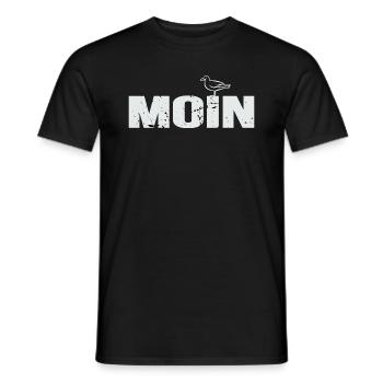 Moin Norddeutschland Plattdeutsch Geschenkidee - Männer T-Shirt - Schwarz - Vorne - AI Model Male 178 light (178cm)