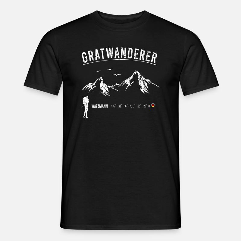 Watzmann Gratwanderer Berchtesgaden - Männer T-Shirt - Schwarz