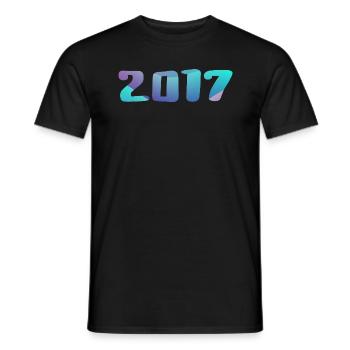 Cadeau Anniversaire 2017 Millésime 2017 Rétro 2017 - T-shirt homme - noir - Devant - AI Model Male 178 light (178cm)