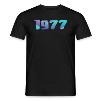 1977 Geburtstagsgeschenk Jahrgang 1977 Retro 1977 - Männer T-Shirt - Schwarz - Vorne - AI Model Male 178 light (178cm)