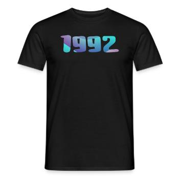 1992 Birthday Gift Vintage 1992 Retro 1992 - Men's T-Shirt - black - Front - AI Model Male 178 light (178cm)
