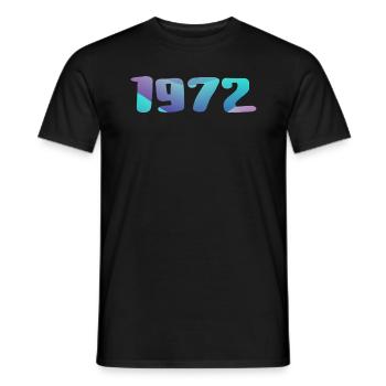 Cadeau Anniversaire 1972 Millésime 1972 Rétro 1972 - T-shirt homme - noir - Devant - AI Model Male 178 light (178cm)