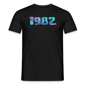 1982 Geburtstagsgeschenk Vintage 1982 Retro 1982 - Männer T-Shirt - Schwarz - Vorne - AI Model Male 178 light (178cm)