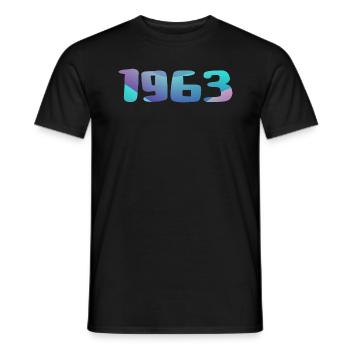 1963 Geburtstagsgeschenk Vintage 1963 Retro 1963 - Männer T-Shirt - Schwarz - Vorne - AI Model Male 178 light (178cm)