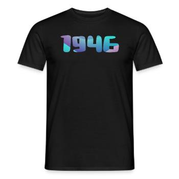 1946 Birthday Gift Vintage 1946 Retro 1946 - Men's T-Shirt - black - Front - AI Model Male 178 light (178cm)