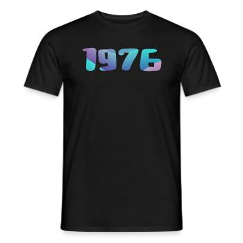 1976 Birthday Gift Vintage 1976 Retro 1976 - Men's T-Shirt - black - Front - AI Model Male 178 light (178cm)