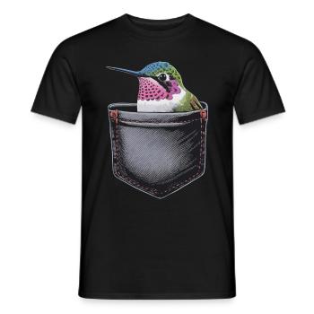 Kolibri - Männer T-Shirt - Schwarz - Vorne - AI Model Male 178 light (178cm)