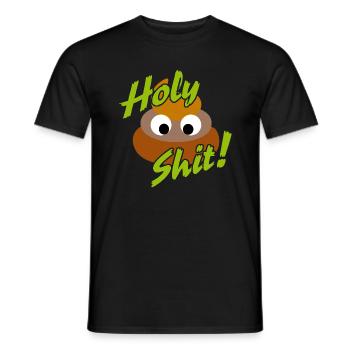 Sainte merde - merde - oh merde - T-shirt homme - noir - Devant - AI Model Male 178 light (178cm)