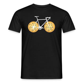Pizza vélo pizza pizza drôle - T-shirt homme - noir - Devant - AI Model Male 178 light (178cm)