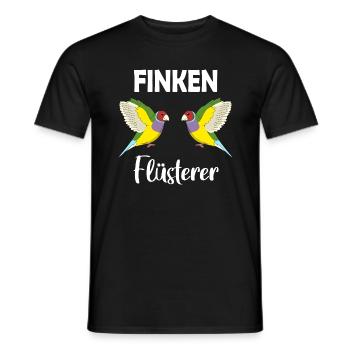 Finken-Flüsterer - Prachtfink Vogel - Männer T-Shirt - Schwarz - Vorne - AI Model Male 178 light (178cm)