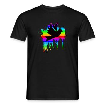 Liberté - T-shirt homme - noir - Devant - AI Model Male 178 light (178cm)