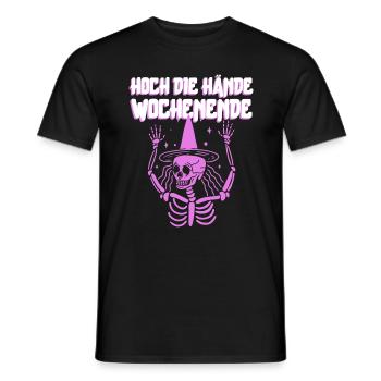 HOCH DIE HÄNDE WOCHENENDE *HALLOWEEN* - Männer T-Shirt - Schwarz - Vorne - AI Model Male 178 light (178cm)