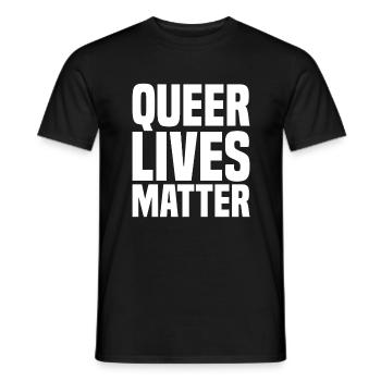 Queer Lives Matter - T-shirt homme - noir - Devant - AI Model Male 178 light (178cm)