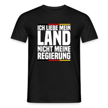 Ich Liebe Mein Land Nicht Meine Regierung - Männer T-Shirt - Schwarz - Vorne - AI Model Male 178 light (178cm)
