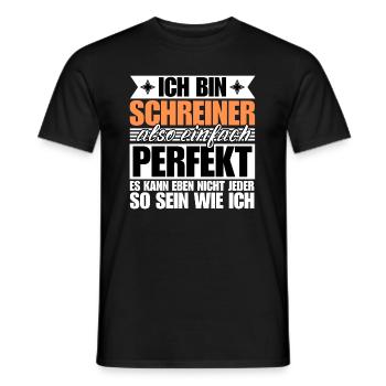 Perfekter Schreiner - Männer T-Shirt - Schwarz - Vorne - AI Model Male 178 light (178cm)