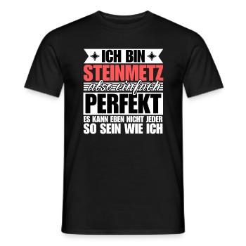 Perfekter Steinmetz - Männer T-Shirt - Schwarz - Vorne - AI Model Male 178 light (178cm)