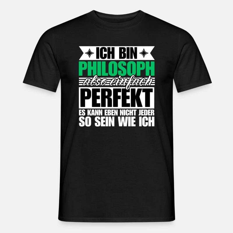 Perfekter Philosoph - Männer T-Shirt - Schwarz