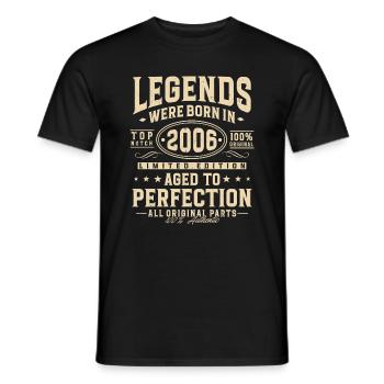 Des légendes sont nées en 2006 - T-shirt homme - noir - Devant - AI Model Male 178 light (178cm)