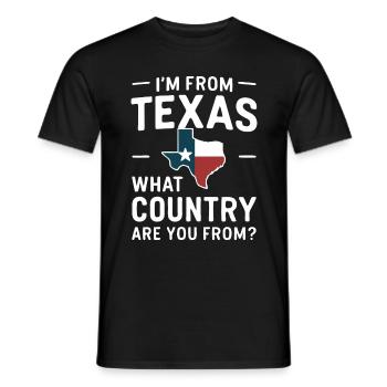 État du Texas Texans Texas - T-shirt homme - noir - Devant - AI Model Male 178 light (178cm)