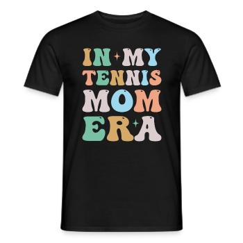 À l’époque de ma mère de tennis groovy rétro - T-shirt homme - noir - Devant - AI Model Male 178 light (178cm)