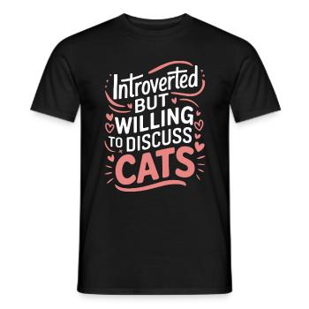 Introvert, antisocial, introvert - Men's T-Shirt - black - Front - AI Model Male 178 light (178cm)