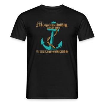 Wir sind Jungs vom Wasserbau - Männer T-Shirt - Schwarz - Vorne - AI Model Male 178 light (178cm)