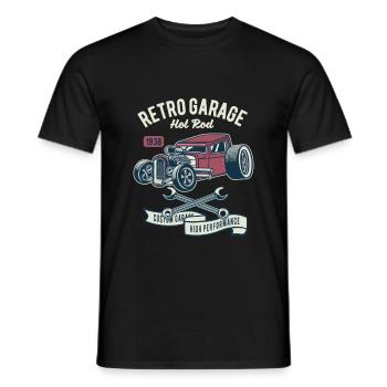 Hotrod Retro Auto Vintage lowrider américain personnalisé - T-shirt homme - noir - Devant - AI Model Male 178 light (178cm)
