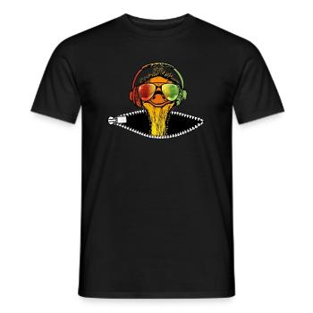 Gamer Autruche Afrique Savannah Safari Gaming Runner - T-shirt homme - noir - Devant - AI Model Male 178 light (178cm)