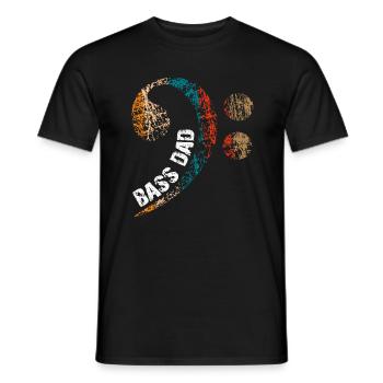 Papa spielt Bass Papa ist Bassist - Männer T-Shirt - Schwarz - Vorne - AI Model Male 178 light (178cm)
