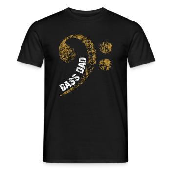 Papa spielt Bass Papa ist Bassist - Männer T-Shirt - Schwarz - Vorne - AI Model Male 178 light (178cm)
