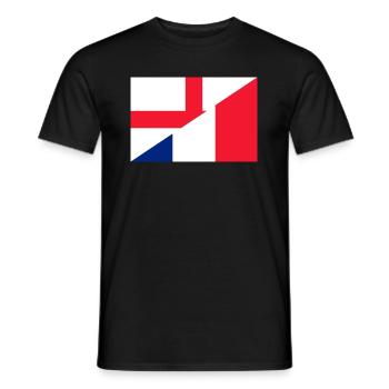 Angleterre France Flag Football - T-shirt homme - noir - Devant - AI Model Male 178 light (178cm)