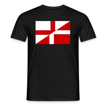 Flag of England Denmark - Men's T-Shirt - black - Front - AI Model Male 178 light (178cm)