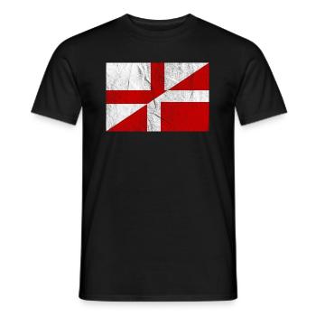 Drapeau de l’Angleterre du Danemark Vintage - T-shirt homme - noir - Devant - AI Model Male 178 light (178cm)