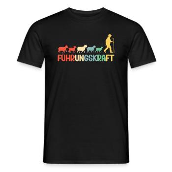 Führungskraft Schafe Hirte Geschenkidee Lustig - Männer T-Shirt - Schwarz - Vorne - AI Model Male 178 light (178cm)
