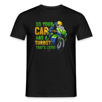 Motorcycle Racing Motorcyclist Saying - Men's T-Shirt - black - Front - AI Model Male 178 light (178cm)