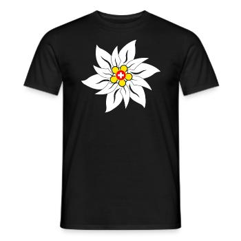 Edelweiss - T-shirt homme - noir - Devant - AI Model Male 178 light (178cm)