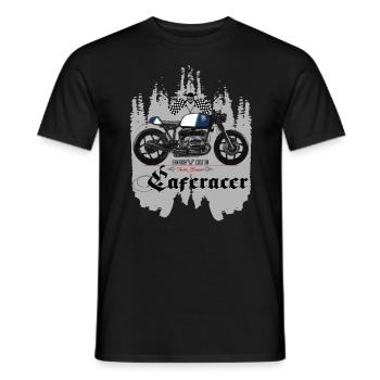 Caferacer Bavaria Custom Motorcycle Bavaria - Men's T-Shirt - black - Front - AI Model Male 178 light (178cm)
