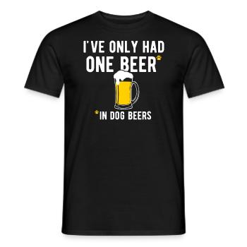 Dans Dog Beers, je n’ai eu qu’un seul buveur de bière - T-shirt homme - noir - Devant - AI Model Male 178 light (178cm)