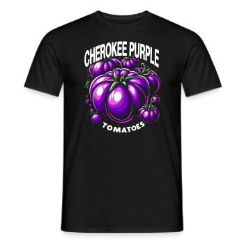 Cherokee Purple Tomaten - Männer T-Shirt - Schwarz - Vorne - AI Model Male 178 light (178cm)