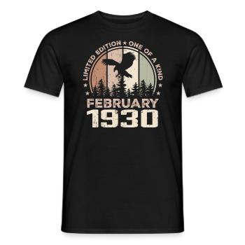Unvergleichlich seit Februar 1930, 94. Jahrestag - Männer T-Shirt - Schwarz - Vorne - AI Model Male 178 light (178cm)