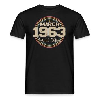 Awesome seit März 1934 Geburtstag 1934 Geschenk - Männer T-Shirt - Schwarz - Vorne - AI Model Male 178 light (178cm)