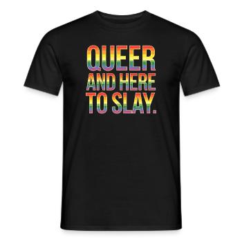 Queer et ici pour tuer les LGBTQ Mois de la fierté gaie LGBT - T-shirt homme - noir - Devant - AI Model Male 178 light (178cm)