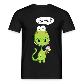 Yummy Drache - Männer T-Shirt - Schwarz - Vorne - AI Model Male 178 light (178cm)