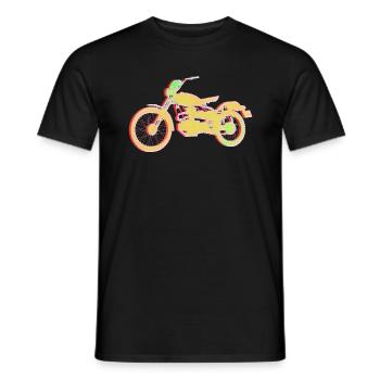 Motorcycle Biker colorful gift - Men's T-Shirt - black - Front - AI Model Male 178 light (178cm)