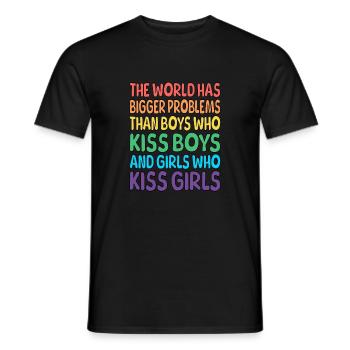 the world has bigger problems - Männer T-Shirt - Schwarz - Vorne - AI Model Male 178 light (178cm)