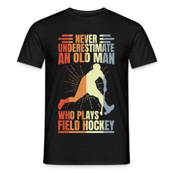 Hockey Großvater - Männer T-Shirt - Schwarz - Vorne - AI Model Male 178 light (178cm)