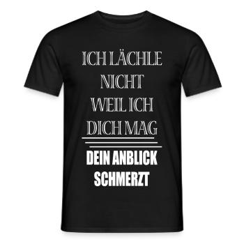 Je ne souris pas parce que je t’aime bien - T-shirt homme - noir - Devant - AI Model Male 178 light (178cm)