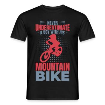 Ne sous-estimez jamais les amateurs de VTT - T-shirt homme - noir - Devant - AI Model Male 178 light (178cm)