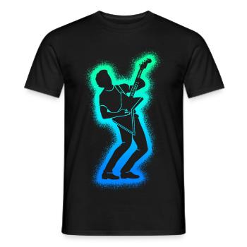 Guitariste Guitariste Enfants Guitare Hommes - T-shirt homme - noir - Devant - AI Model Male 178 light (178cm)